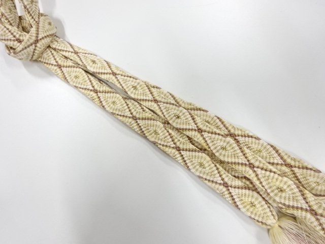 正絹　無形文化財　道明製　手組帯締め